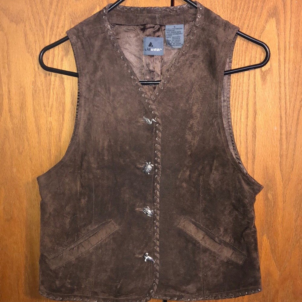 Vintage Liz Claiborne Suede Vest size 6